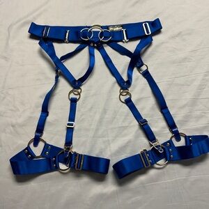 Honey Birdette Arliah Electric Blue Garter/Suspender - Size Small - brand new